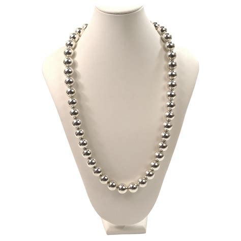 tiffany bead necklace replica|tiffany style silver bead necklace.